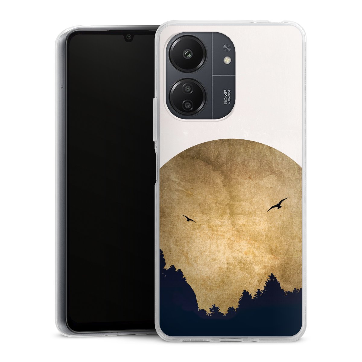 Twee vogels en de maan