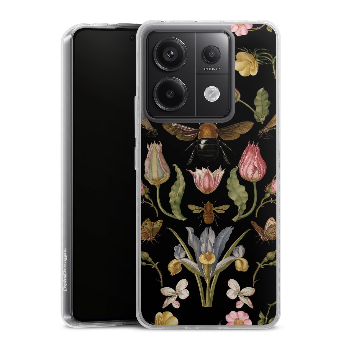 Wildblumen und Biene Schwarz