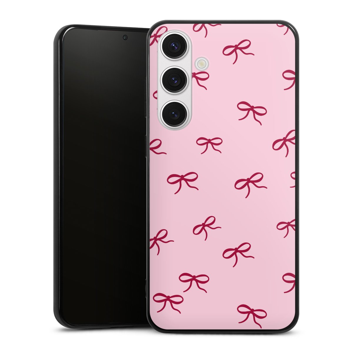 Schleifen Muster Rot Pink