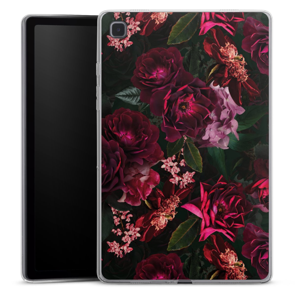 Dunkelrote und rosa Blüten