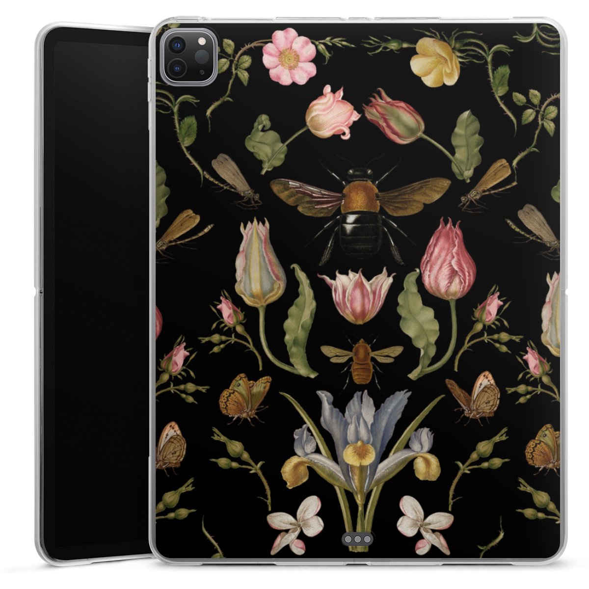 Wildblumen und Biene Schwarz