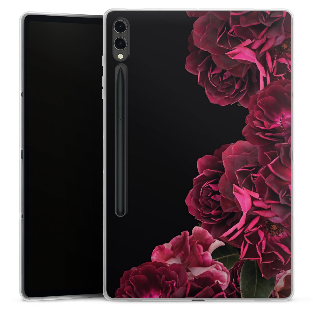 Rose vintage su nero