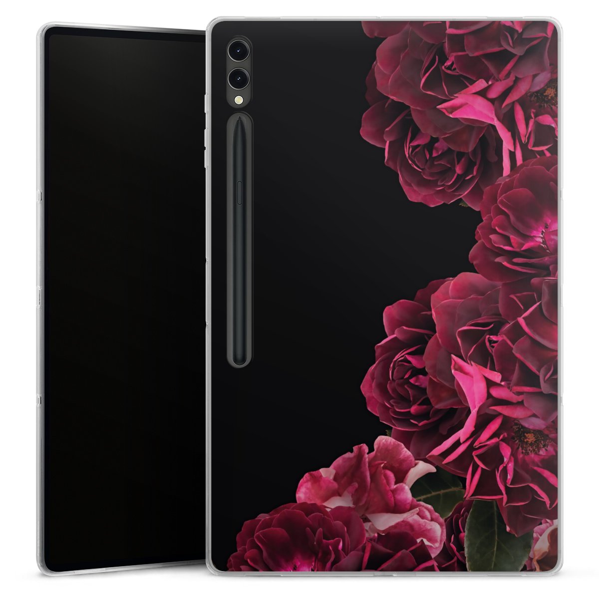 Rose vintage su nero