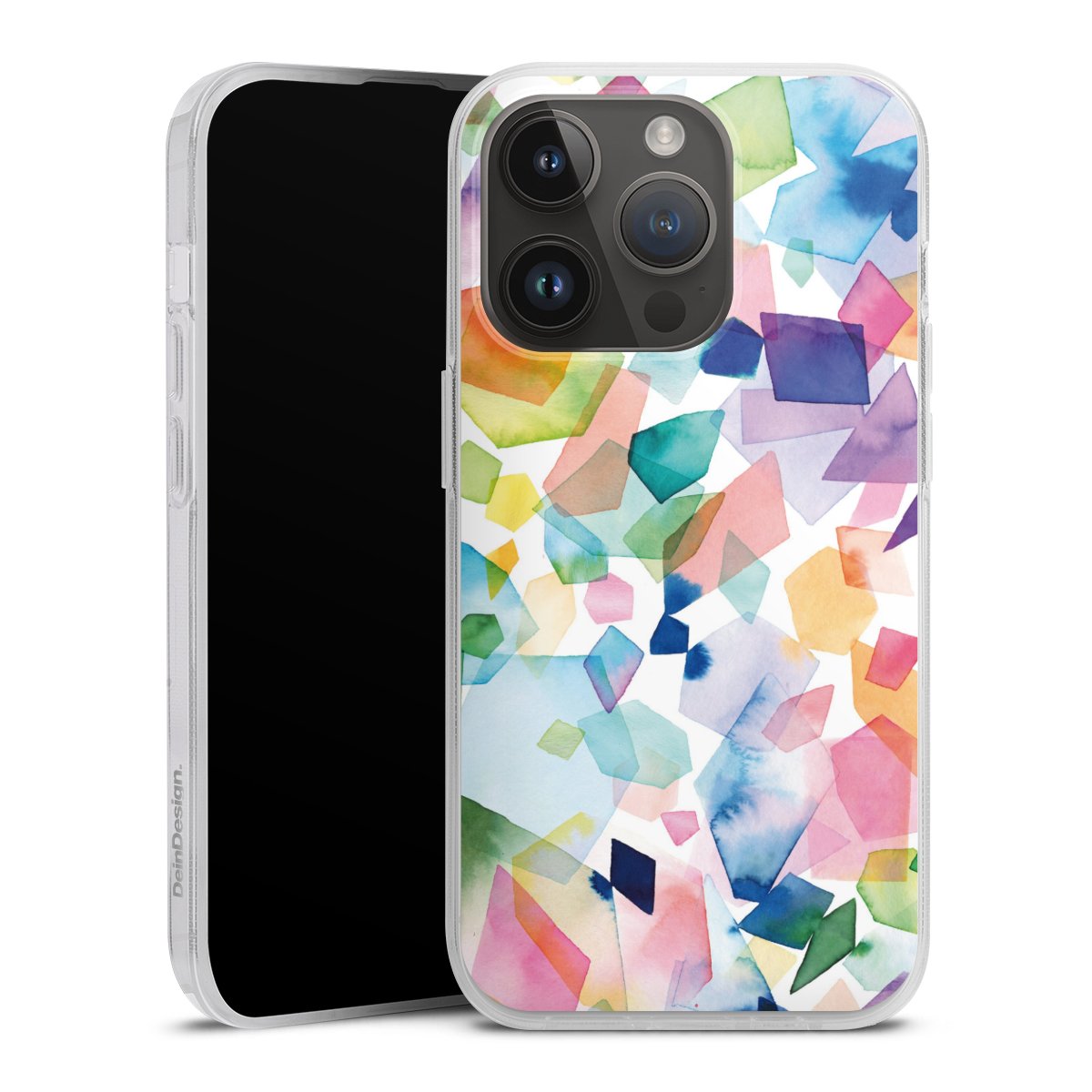 Bunte Aquarelledelsteine ​​und Diamanten