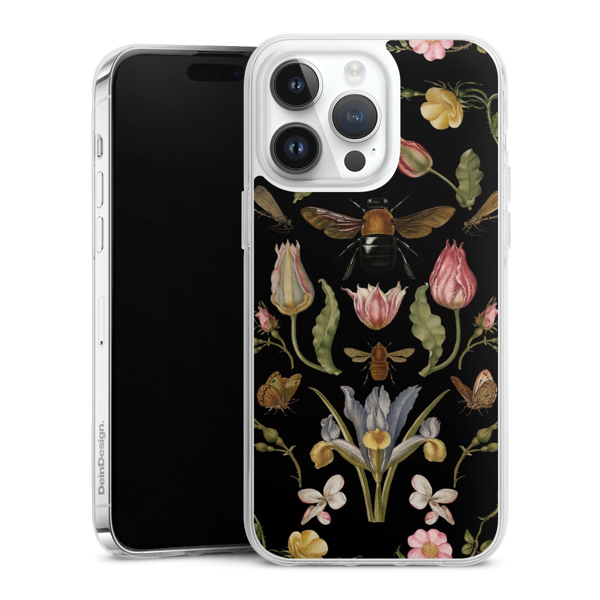 Wildblumen und Biene Schwarz