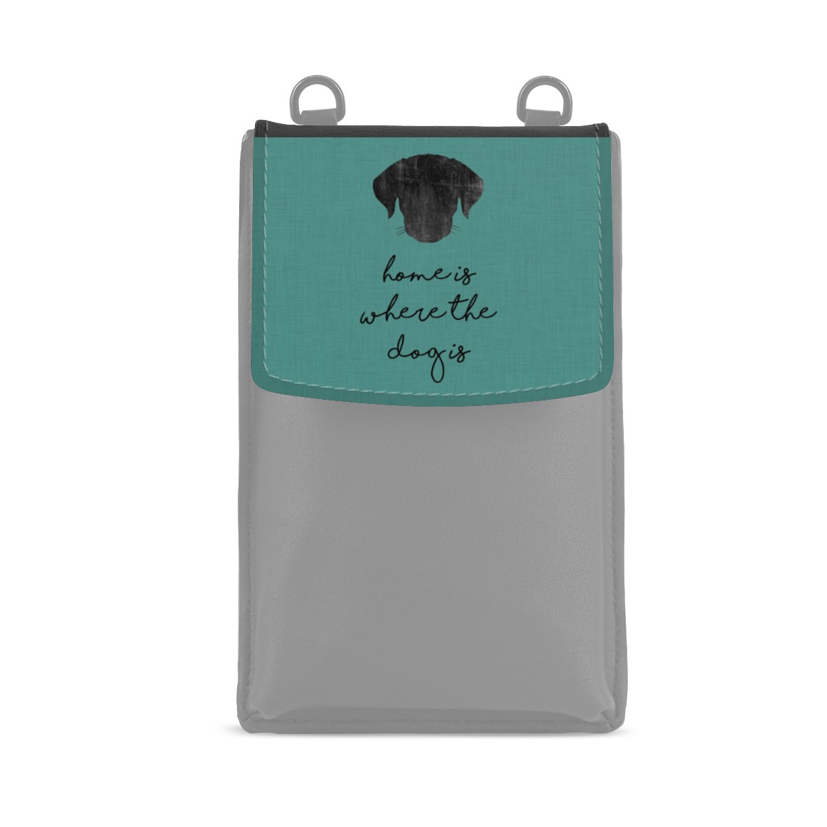 Home Is Where The Dog Is - Zwart op turkoois