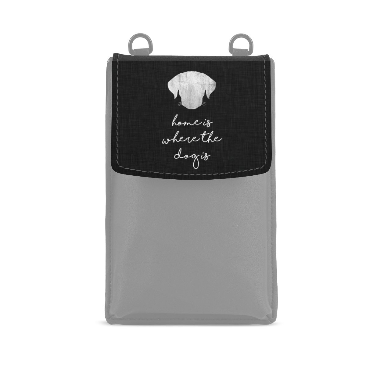 Home Is Where The Dog Is - Bianco su nero