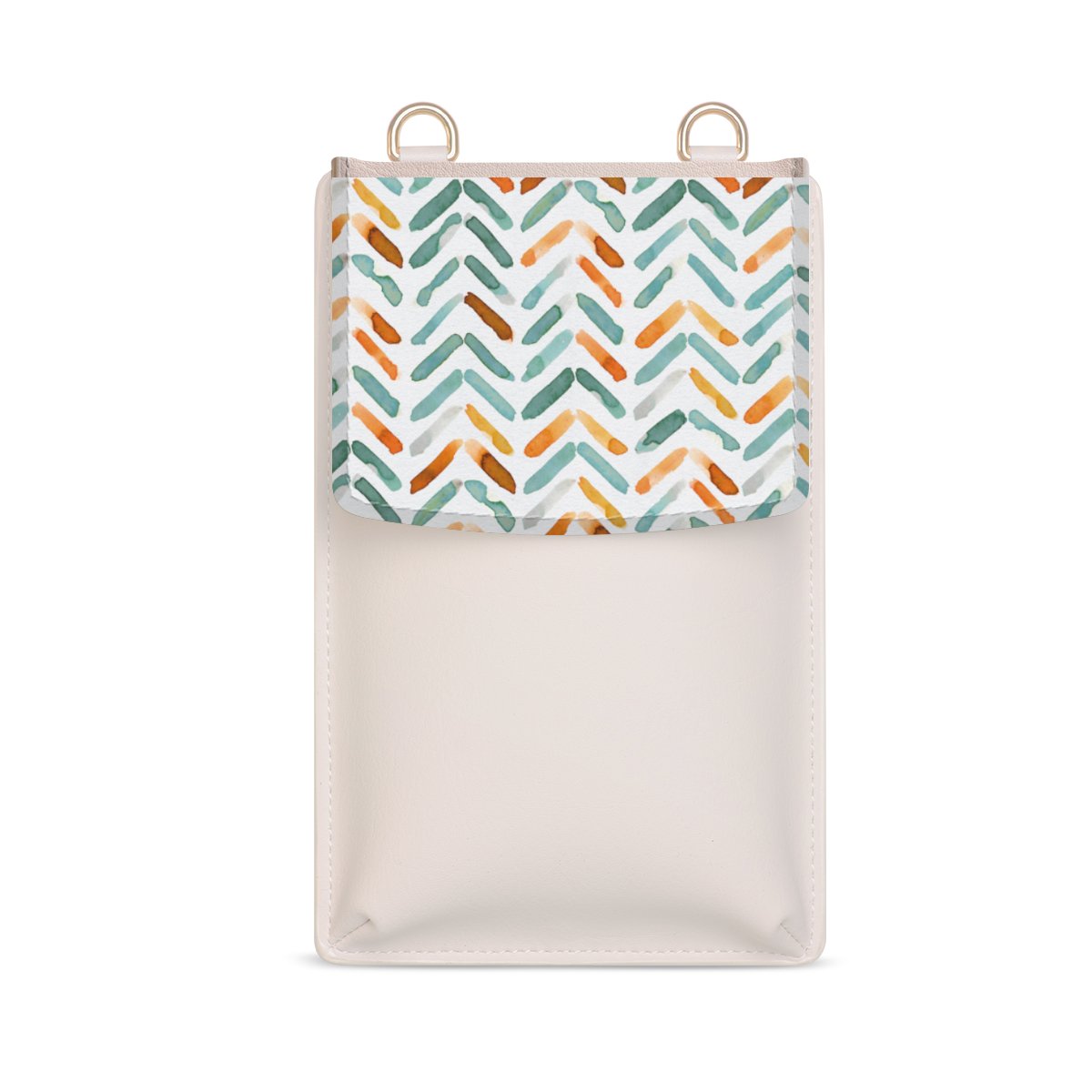 Elegantes Herbstchevron Blau Orange