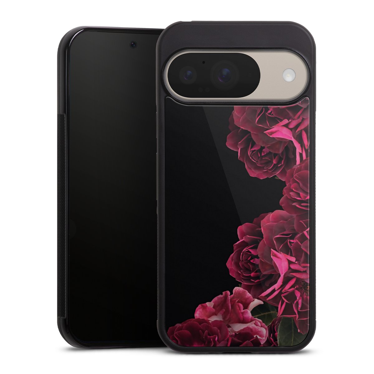 Rose vintage su nero