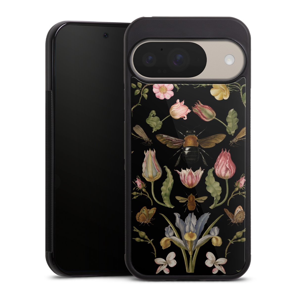 Fiori di campo e api nere