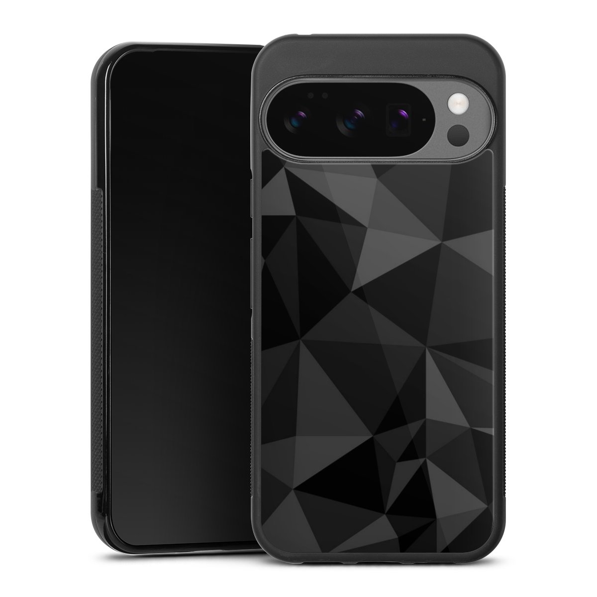 Motif Polygone Noir