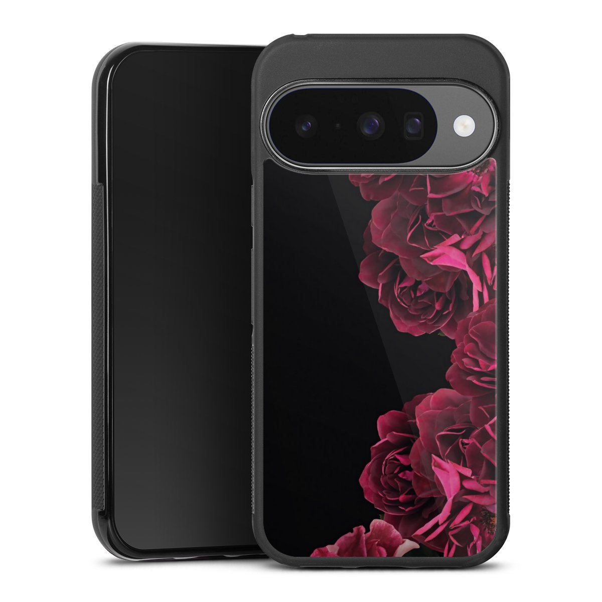Rose vintage su nero