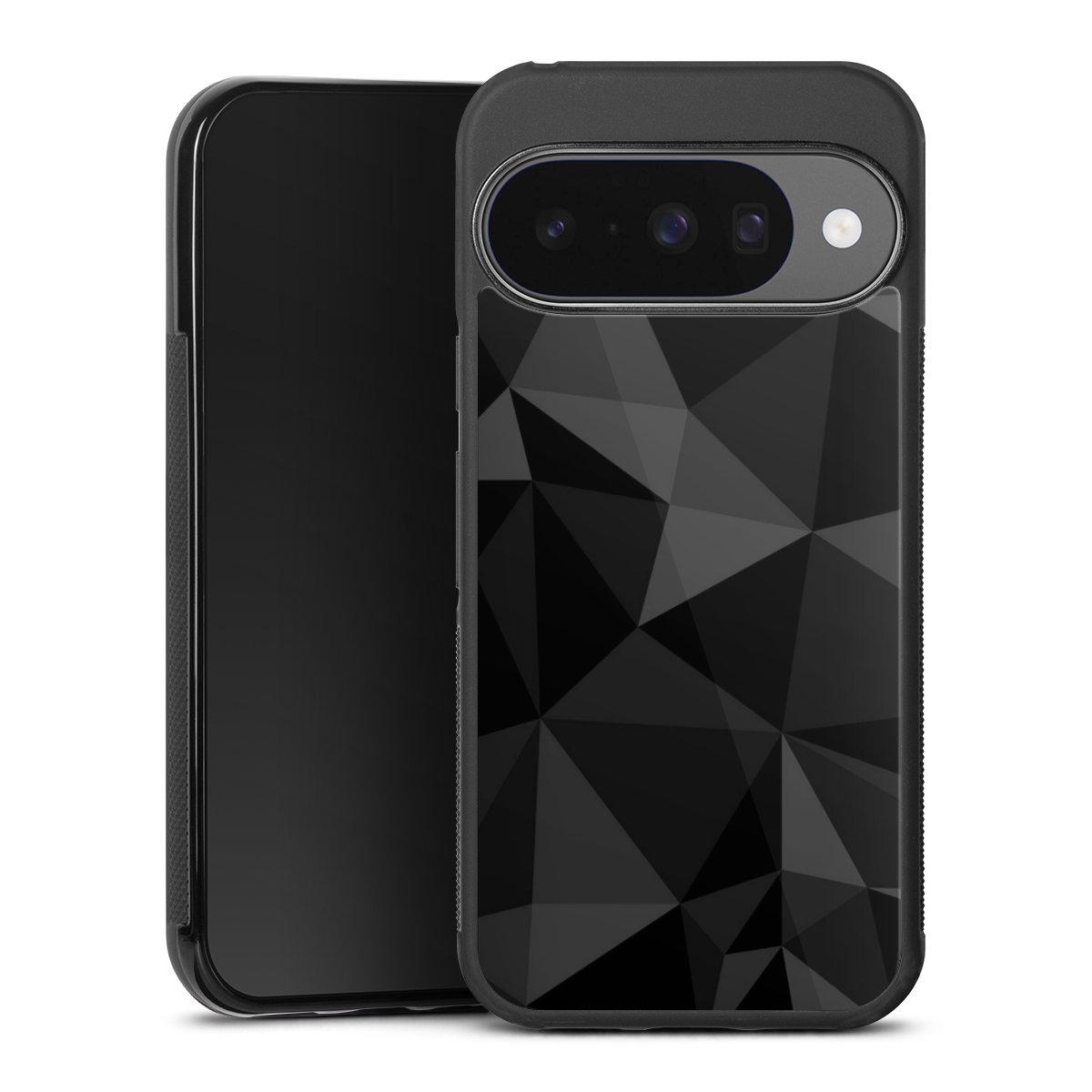 Motif Polygone Noir