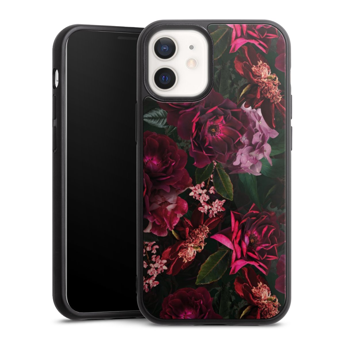 Dunkelrote und rosa Blüten