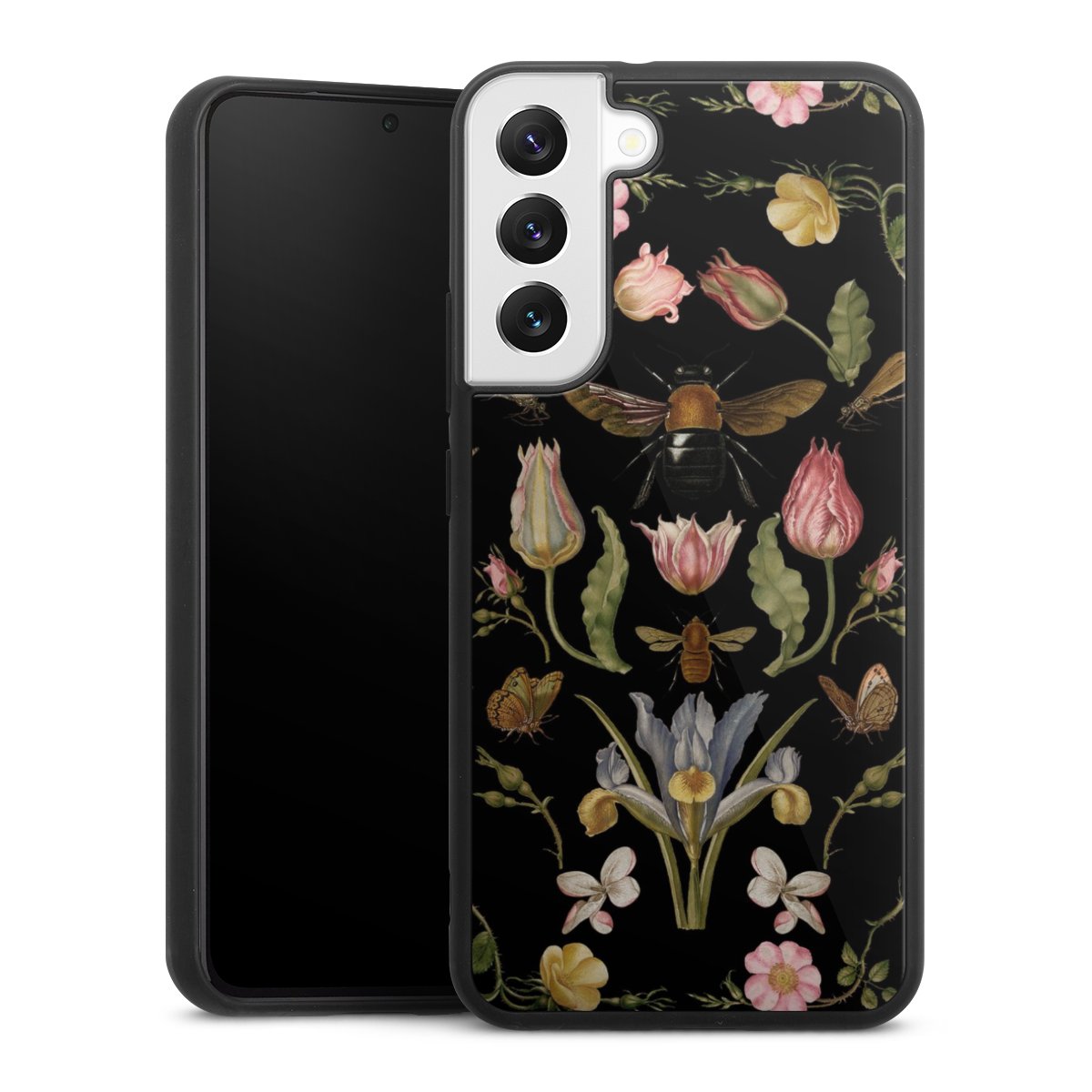 Fiori di campo e api nere