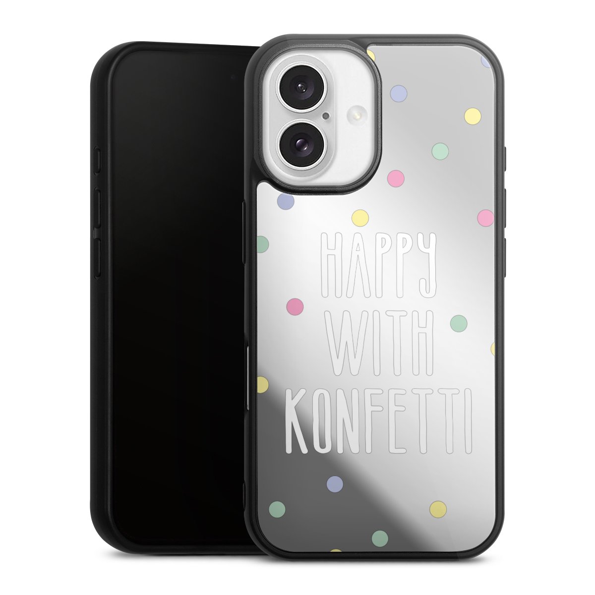 Happy with Konfetti White ohne Hintergrund
