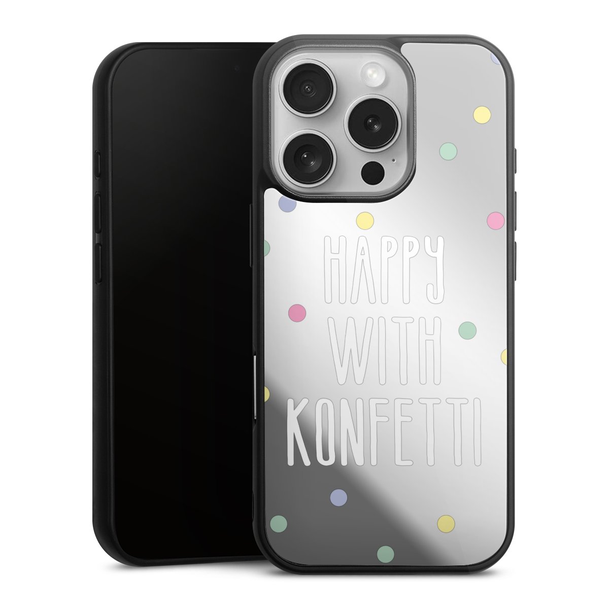 Happy with Konfetti White ohne Hintergrund