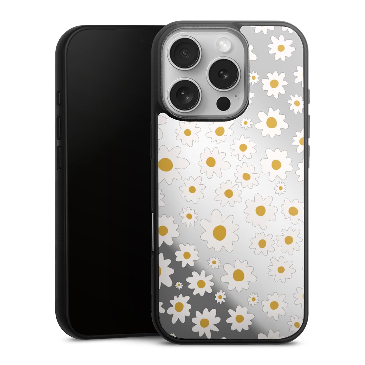 Daisy Flower Seamless Pattern Transparent