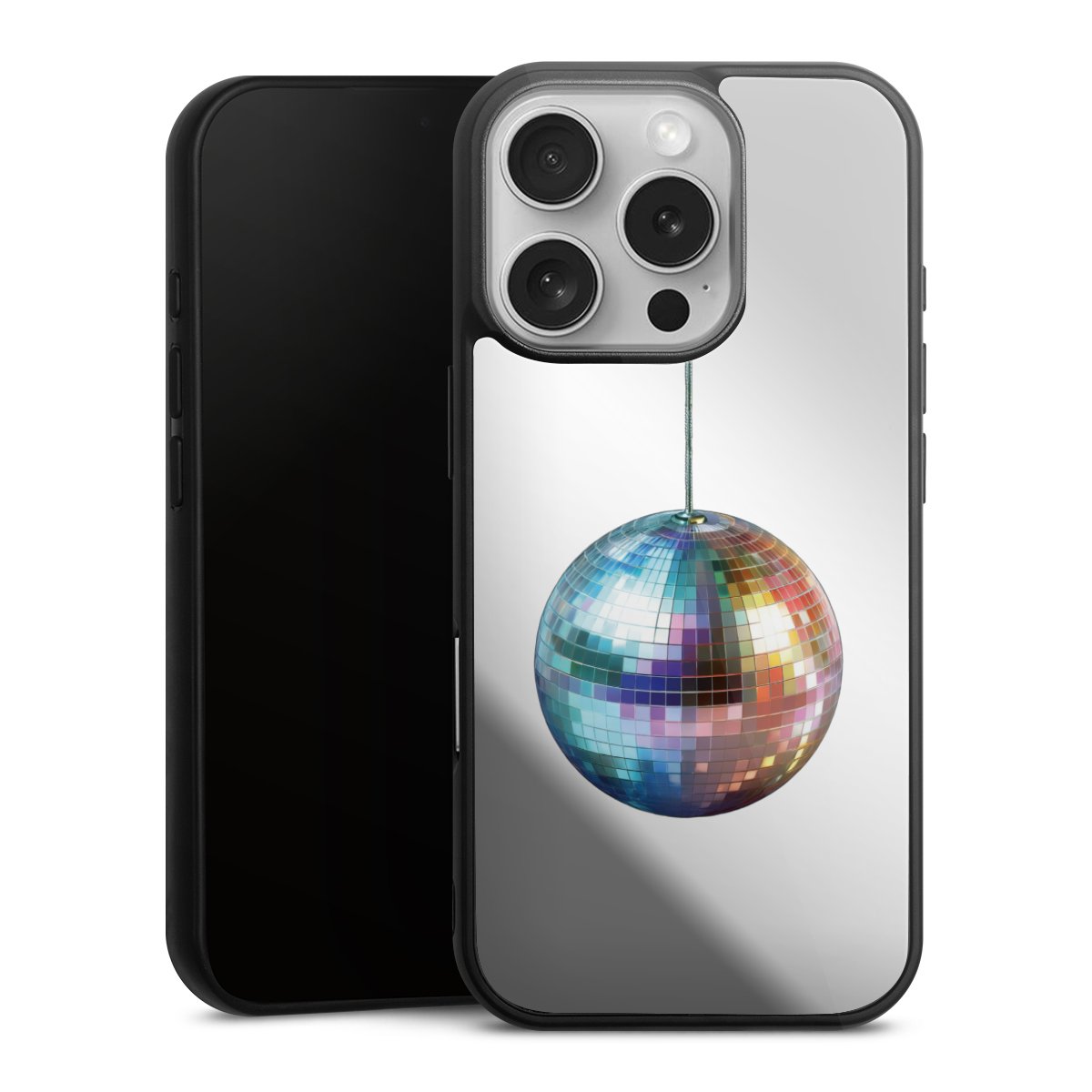 Disco Balls Party Blue Gold Transparent with AI