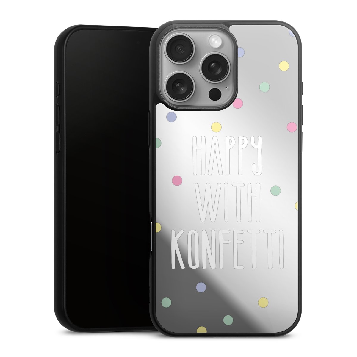 Happy with Konfetti White ohne Hintergrund
