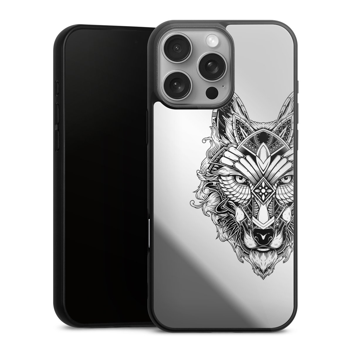 Wolf mandala transparent