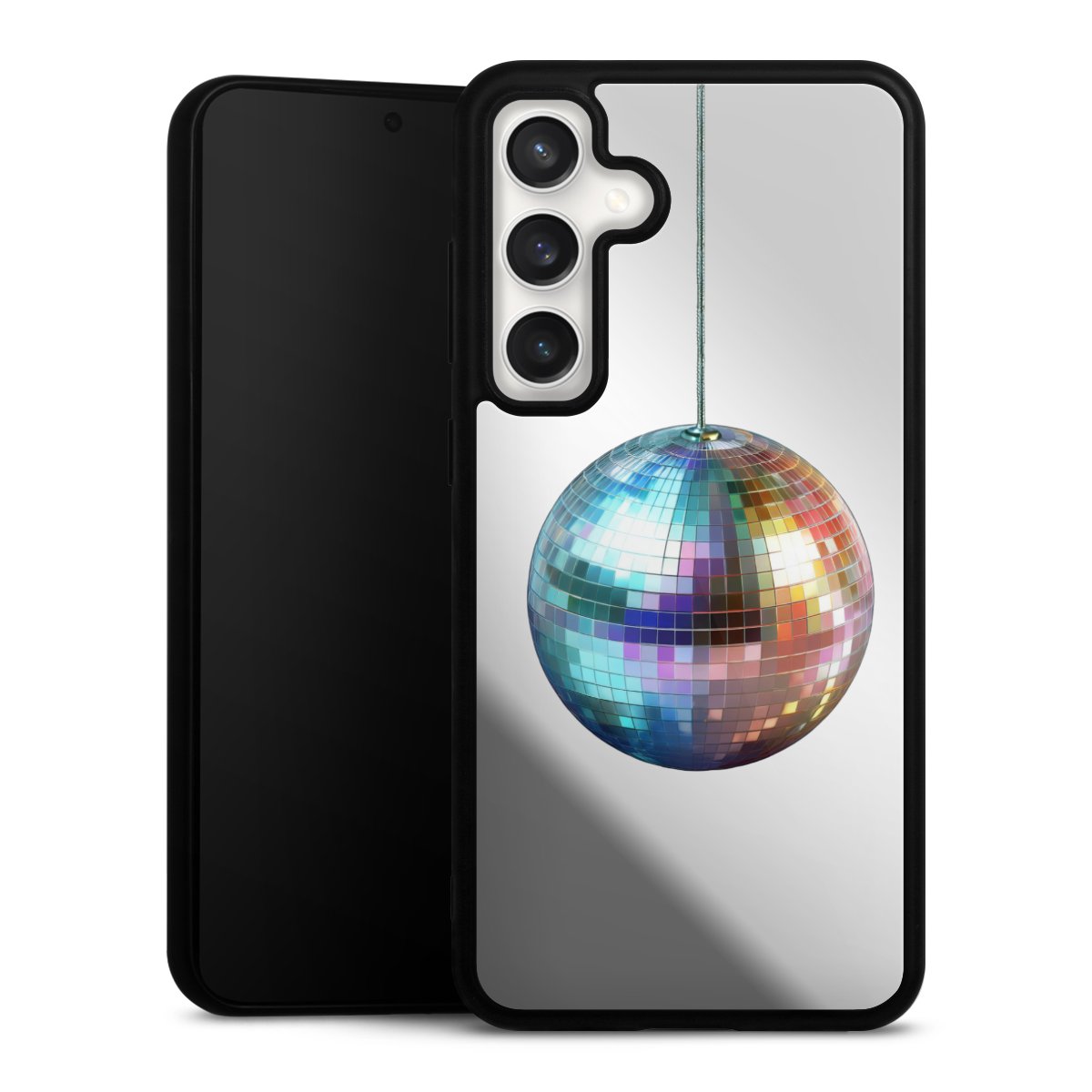 Disco Balls Party Blue Gold Transparent with AI