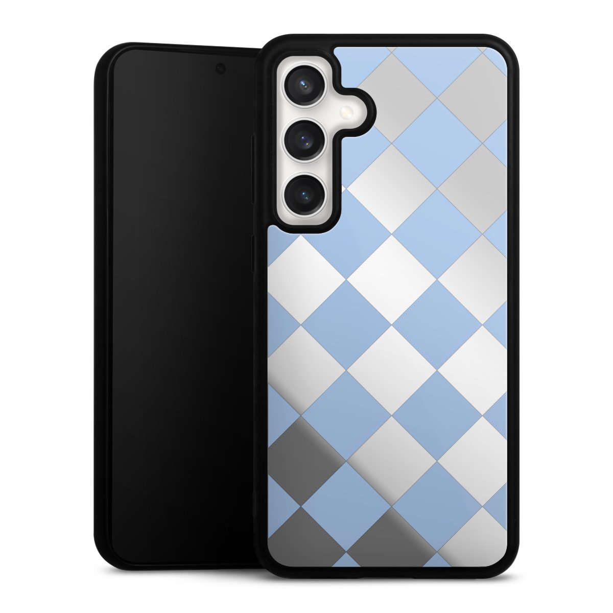 Checked Pattern Light Blue without Background