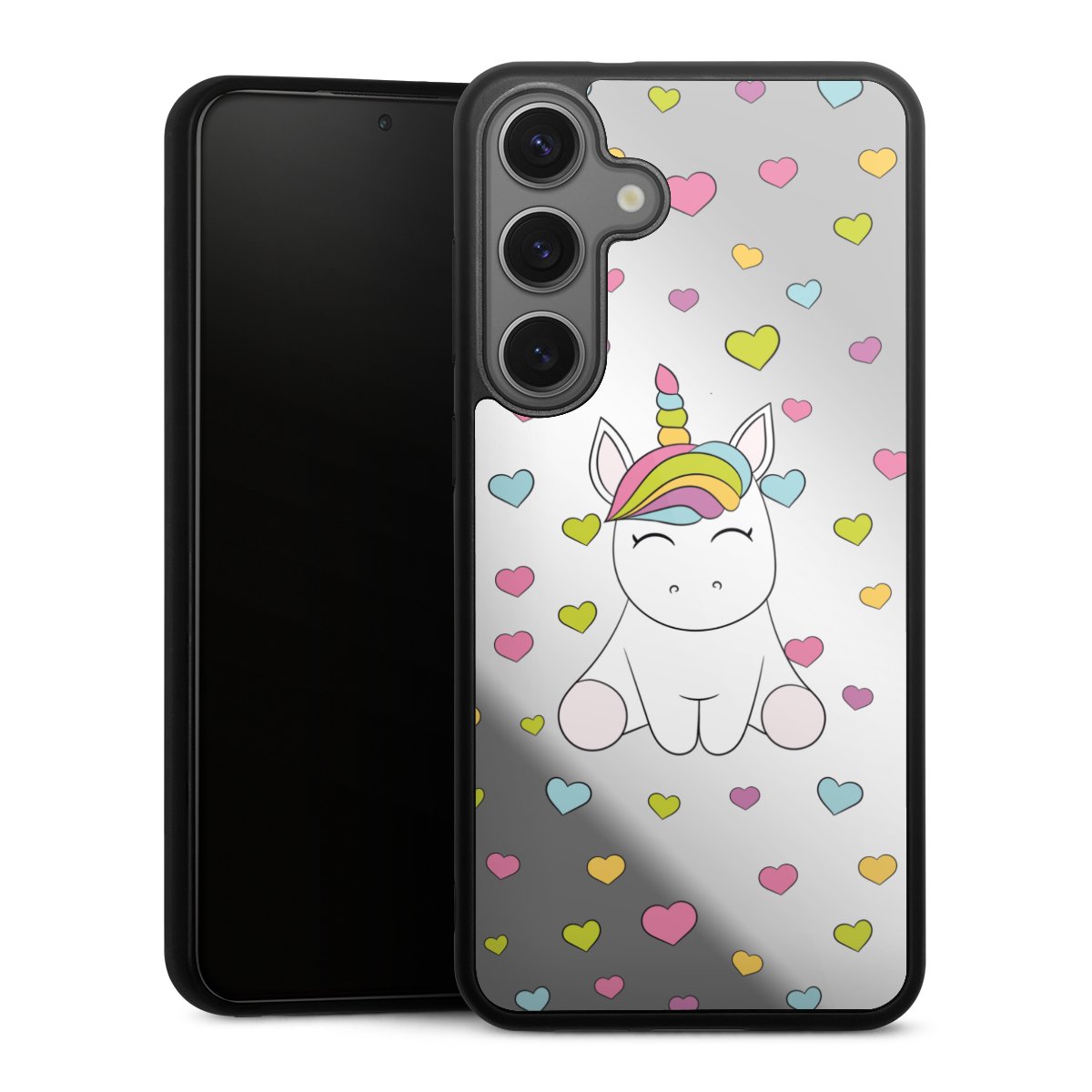 Motif Coeurs et Licorne sans Fond