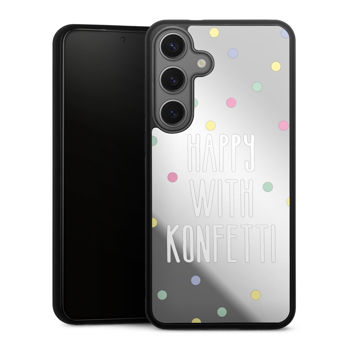 Happy with Konfetti White ohne Hintergrund