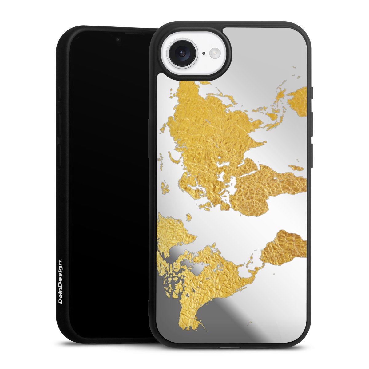 Weltkarte Gold Transparent