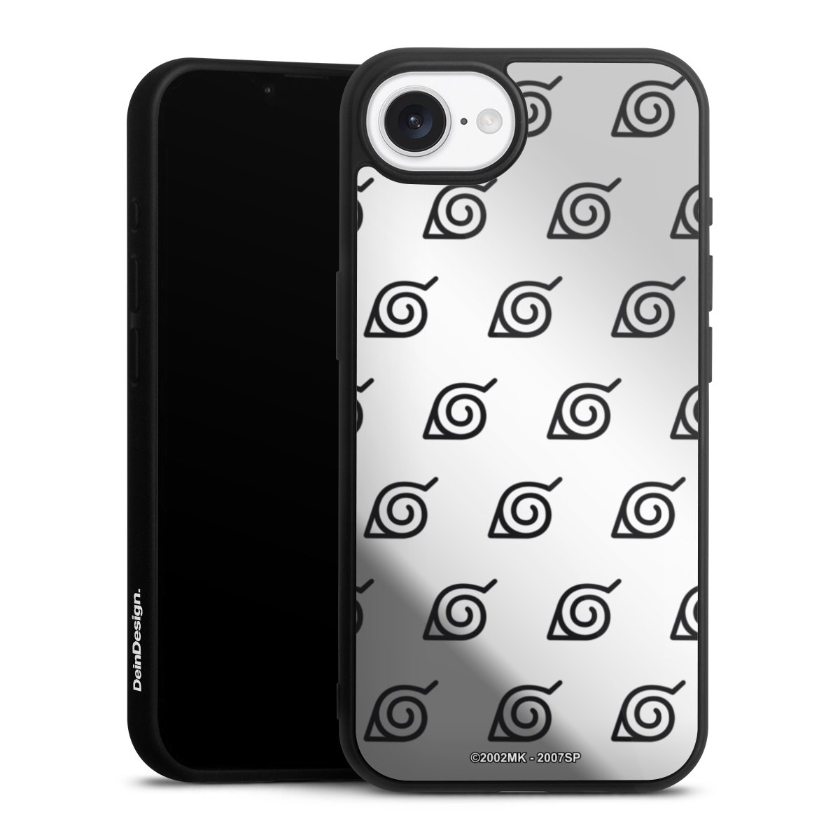 Zwart Konoha Patroon Transparant