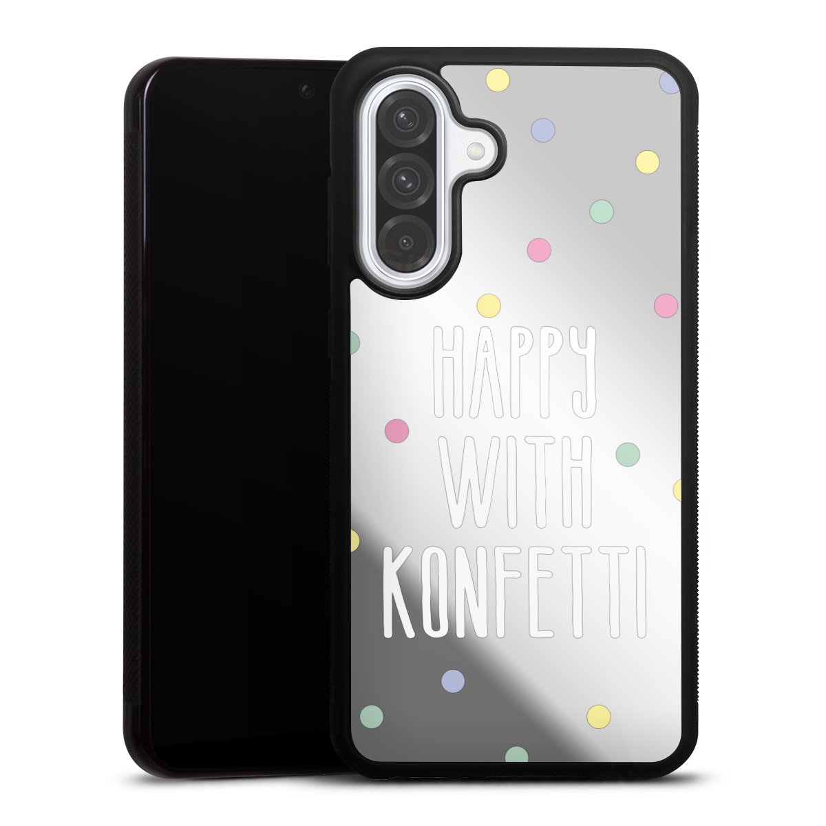 Happy with Konfetti White ohne Hintergrund