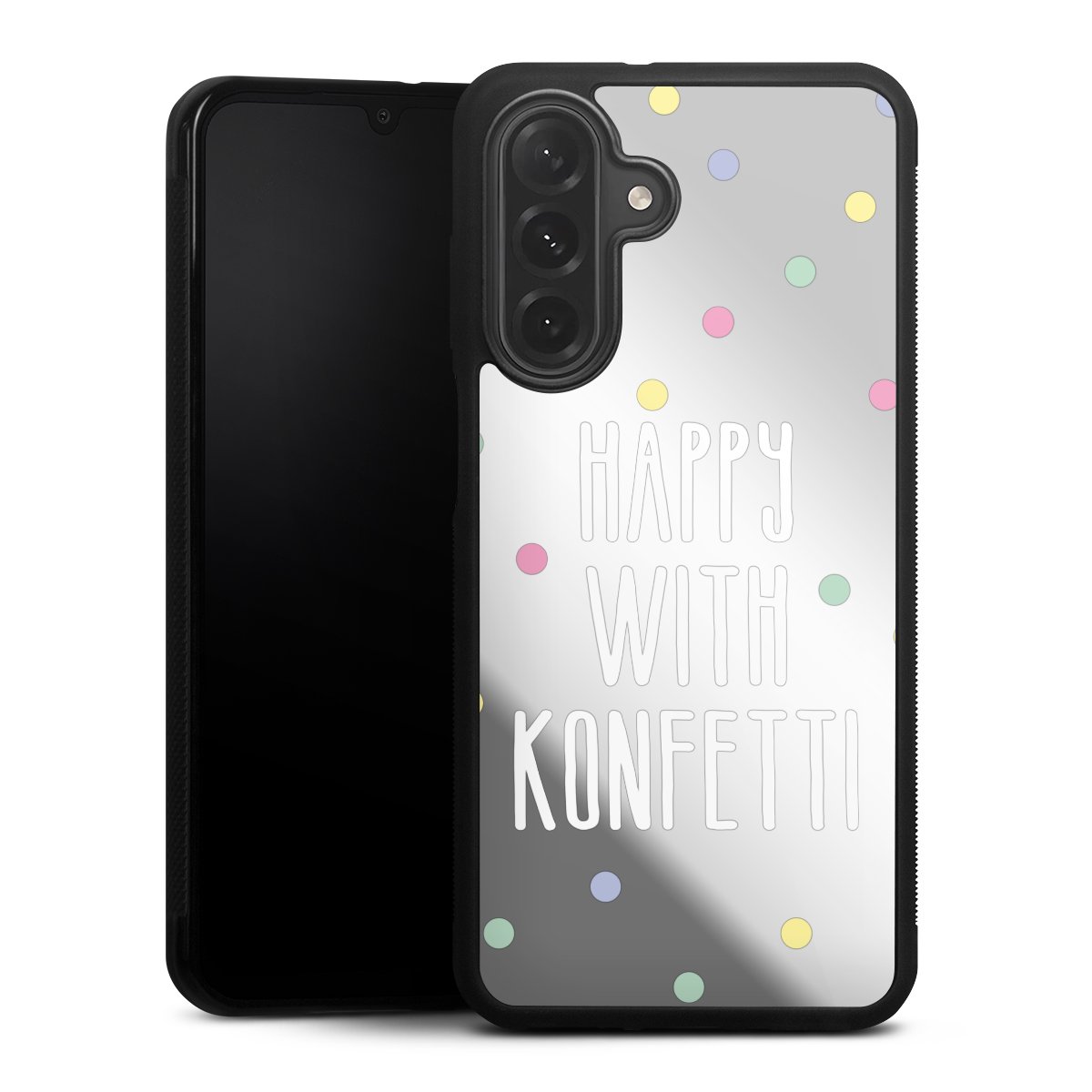 Happy with Konfetti White ohne Hintergrund