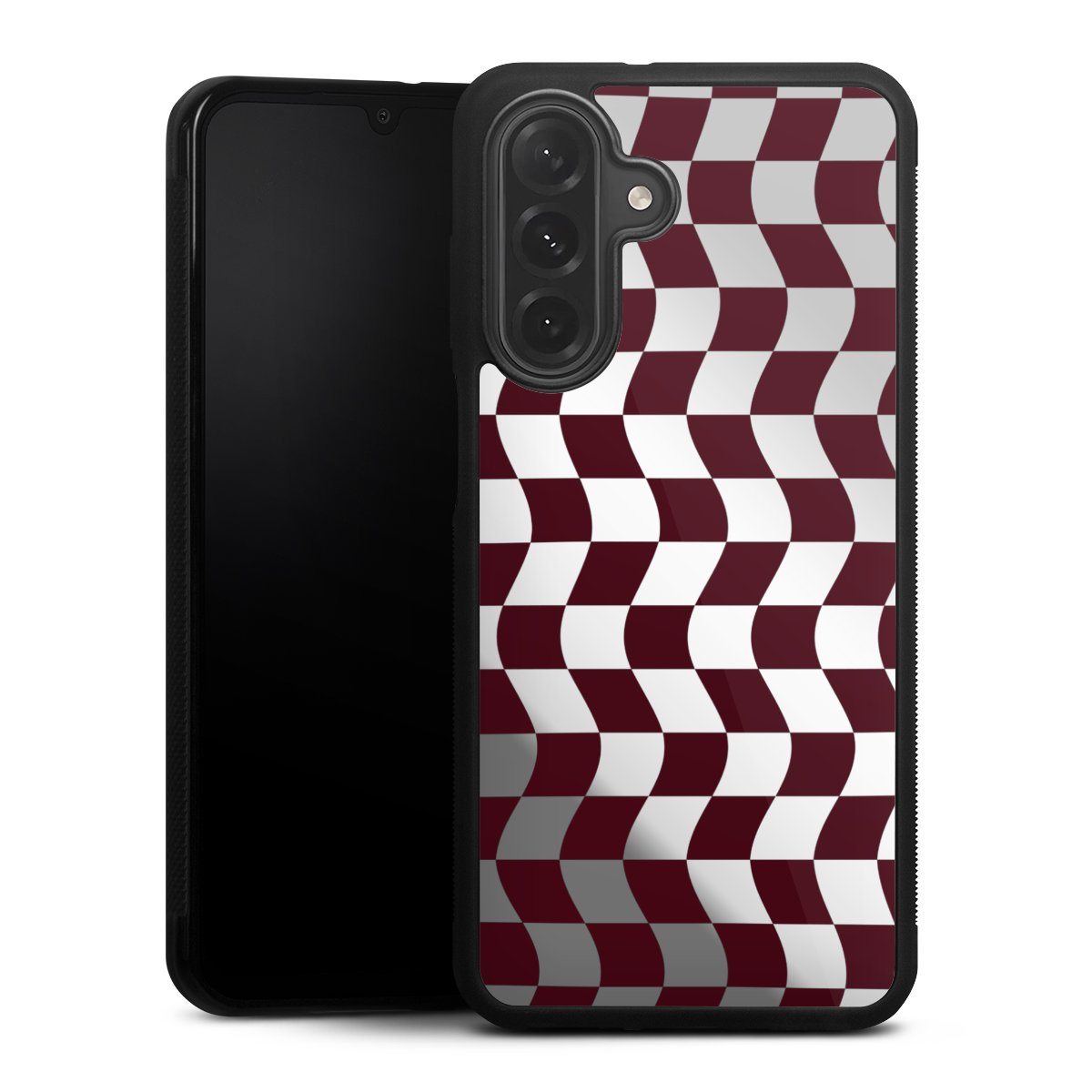 Rouge vin en damier