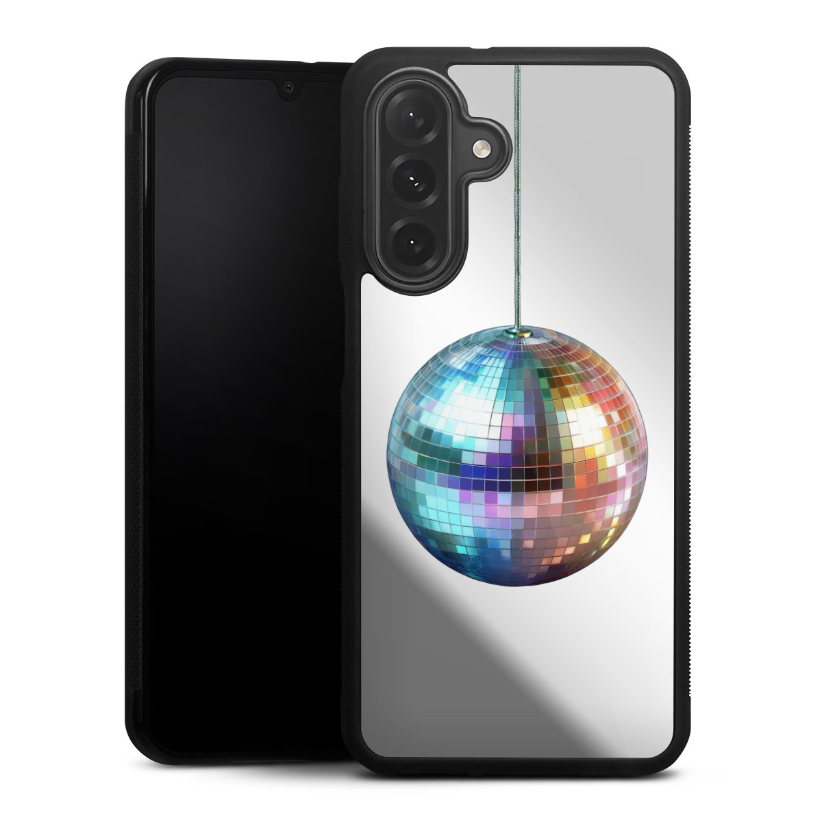 Disco Balls Party Blue Gold Transparent with AI
