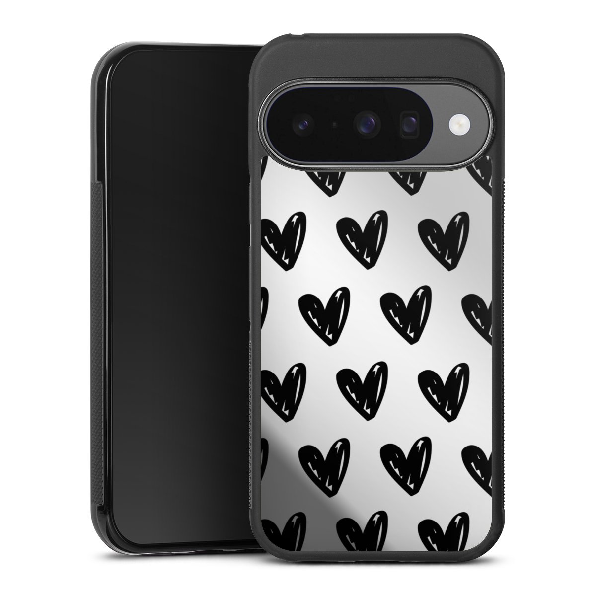 Herzen Schwarz ohne Hintergrund