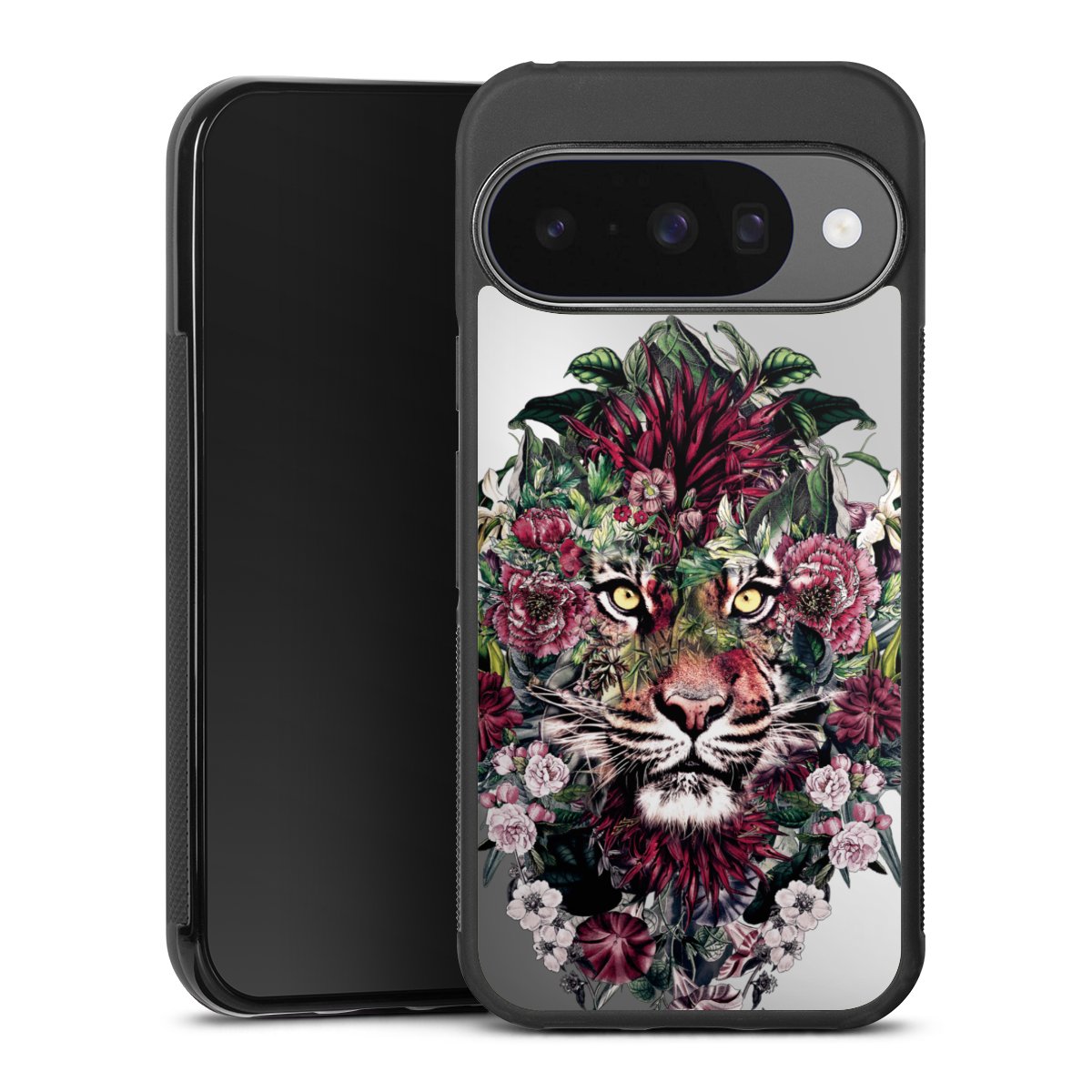 Floraler Tiger ohne Hintergrund