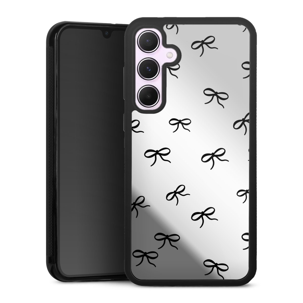 Bows Black Pattern Transparent