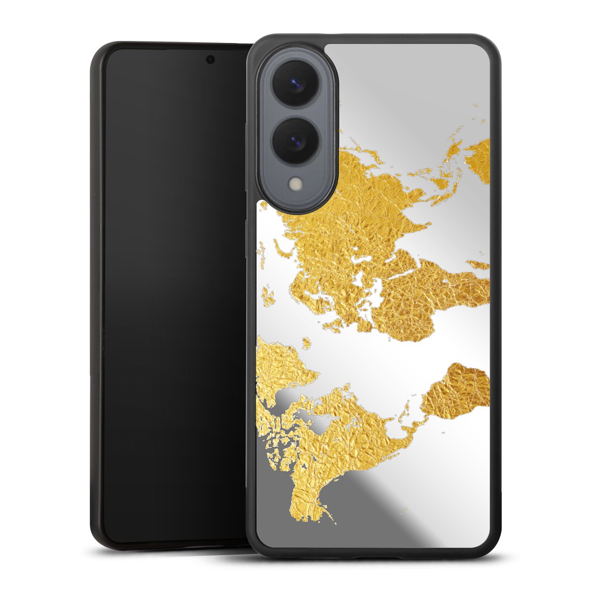 Weltkarte Gold Transparent