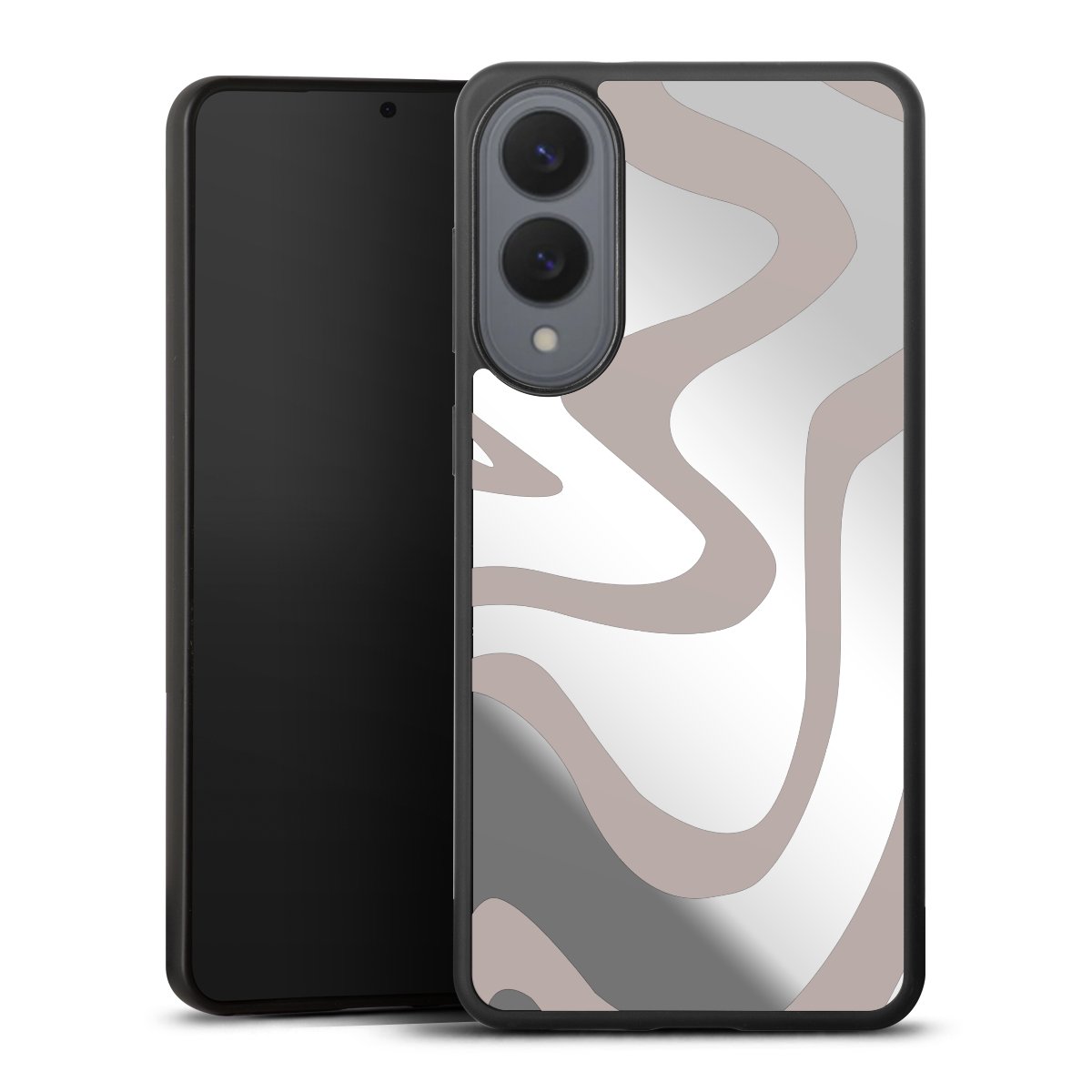 Trendy Lines Brown Transparent