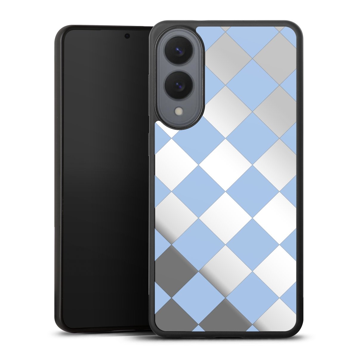 Checked Pattern Light Blue without Background