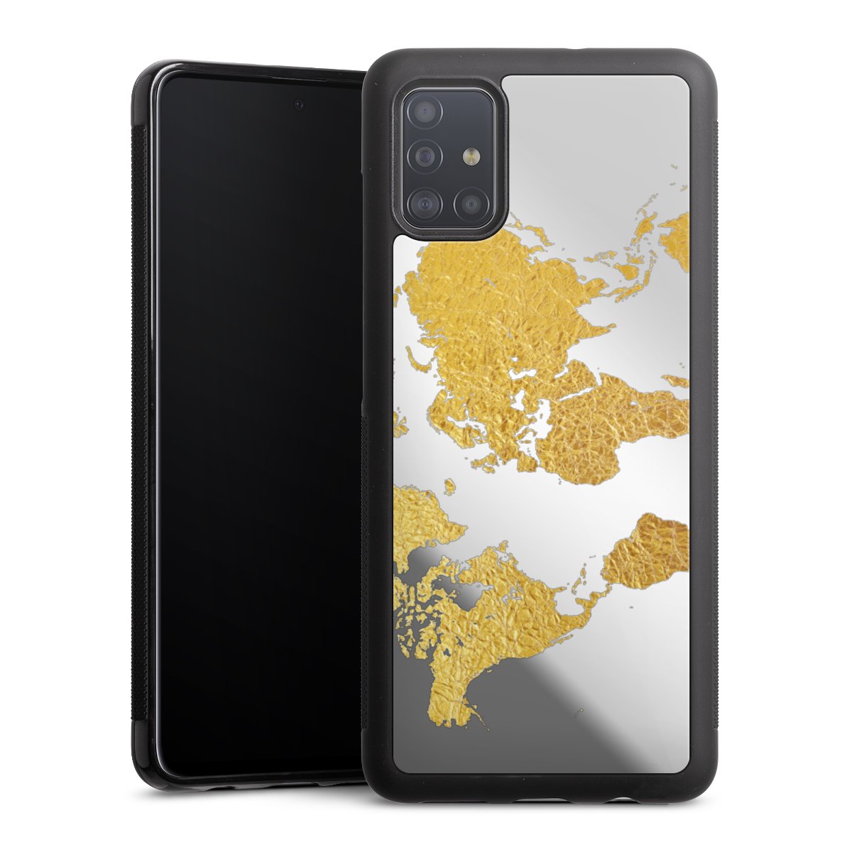 Weltkarte Gold Transparent