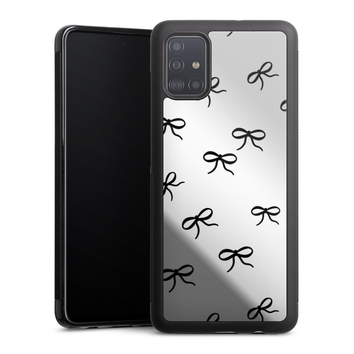 Bows Black Pattern Transparent