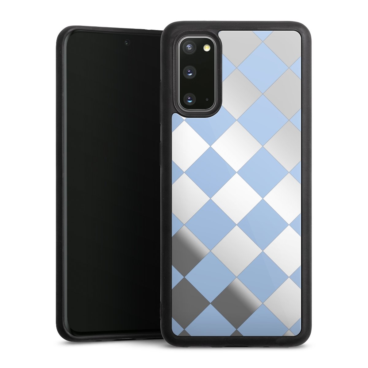 Checked Pattern Light Blue without Background