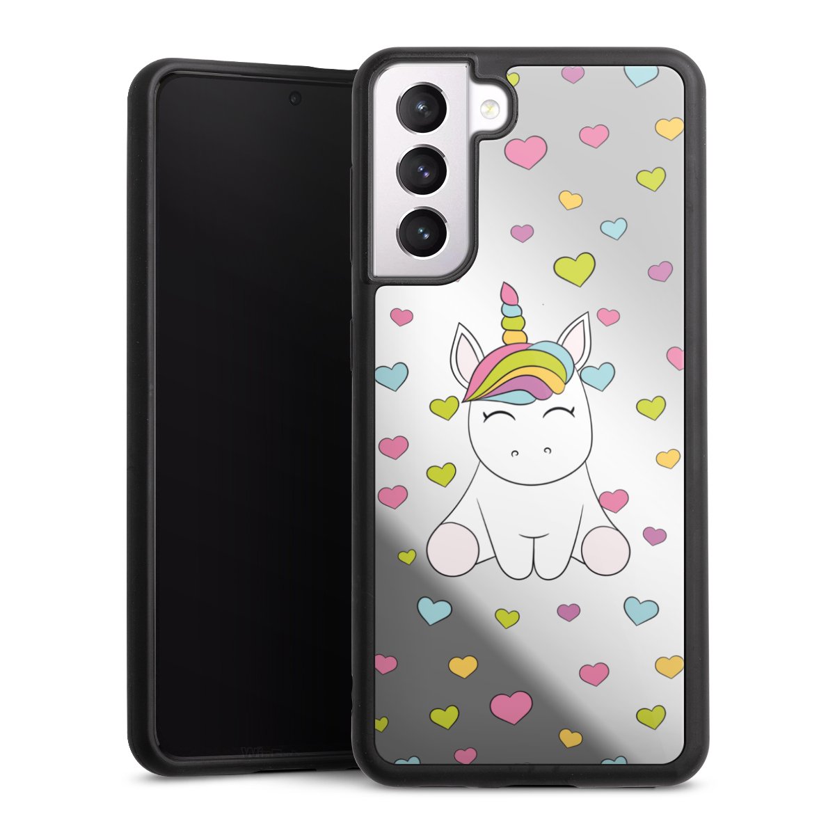 Motif Coeurs et Licorne sans Fond