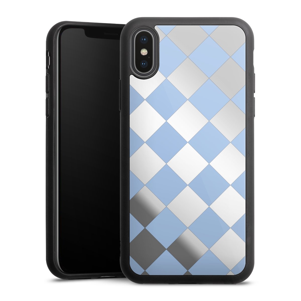 Checked Pattern Light Blue without Background