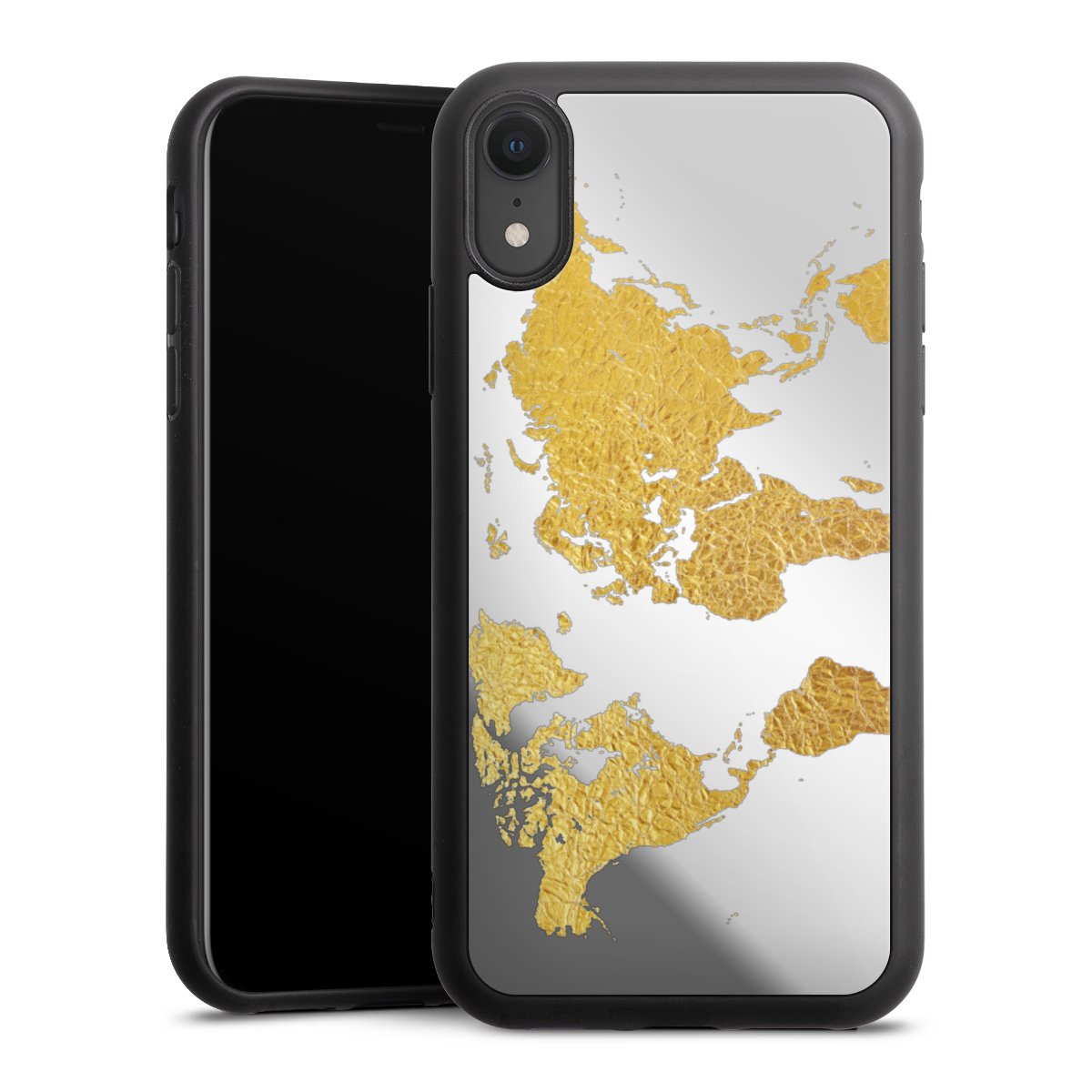 Weltkarte Gold Transparent