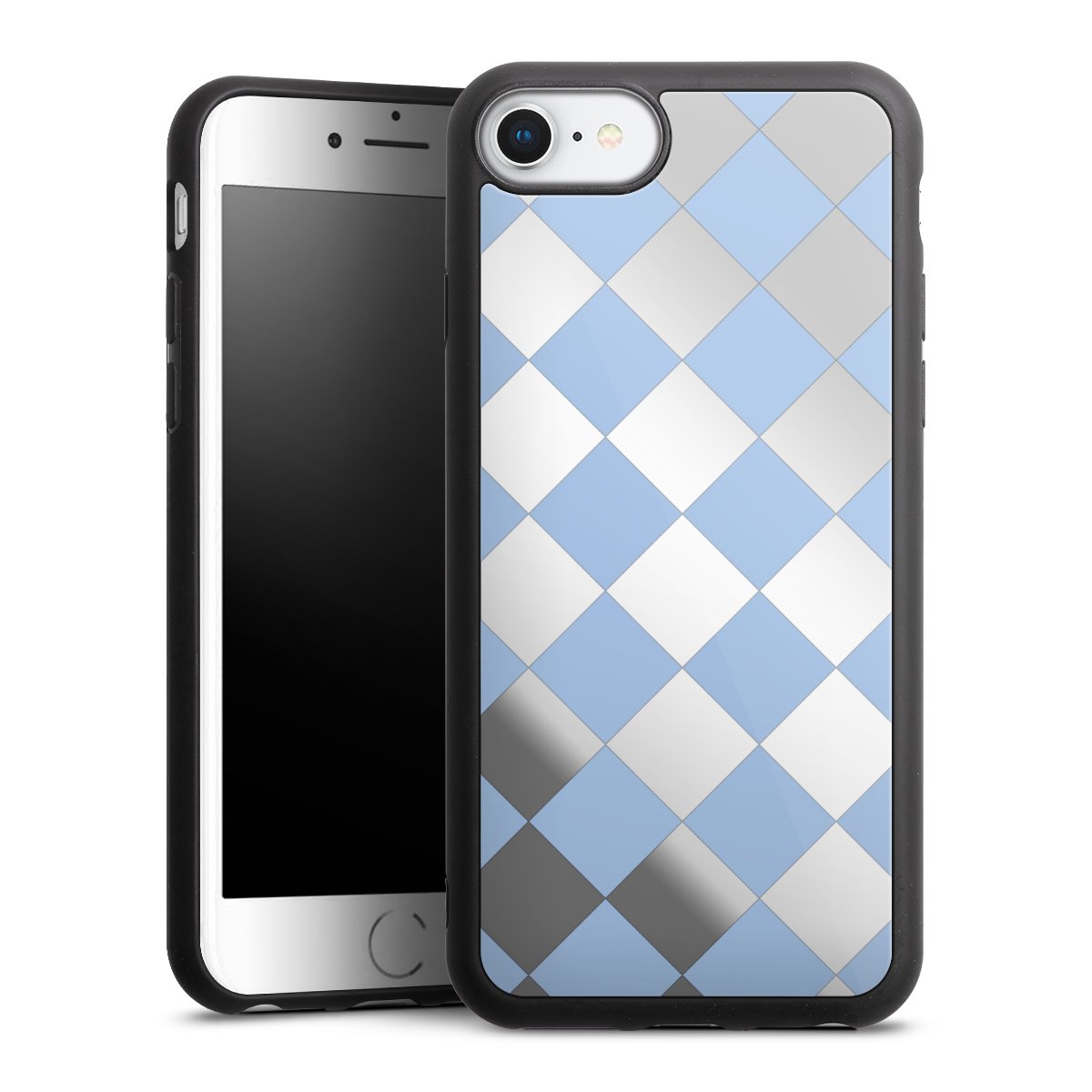 Checked Pattern Light Blue without Background