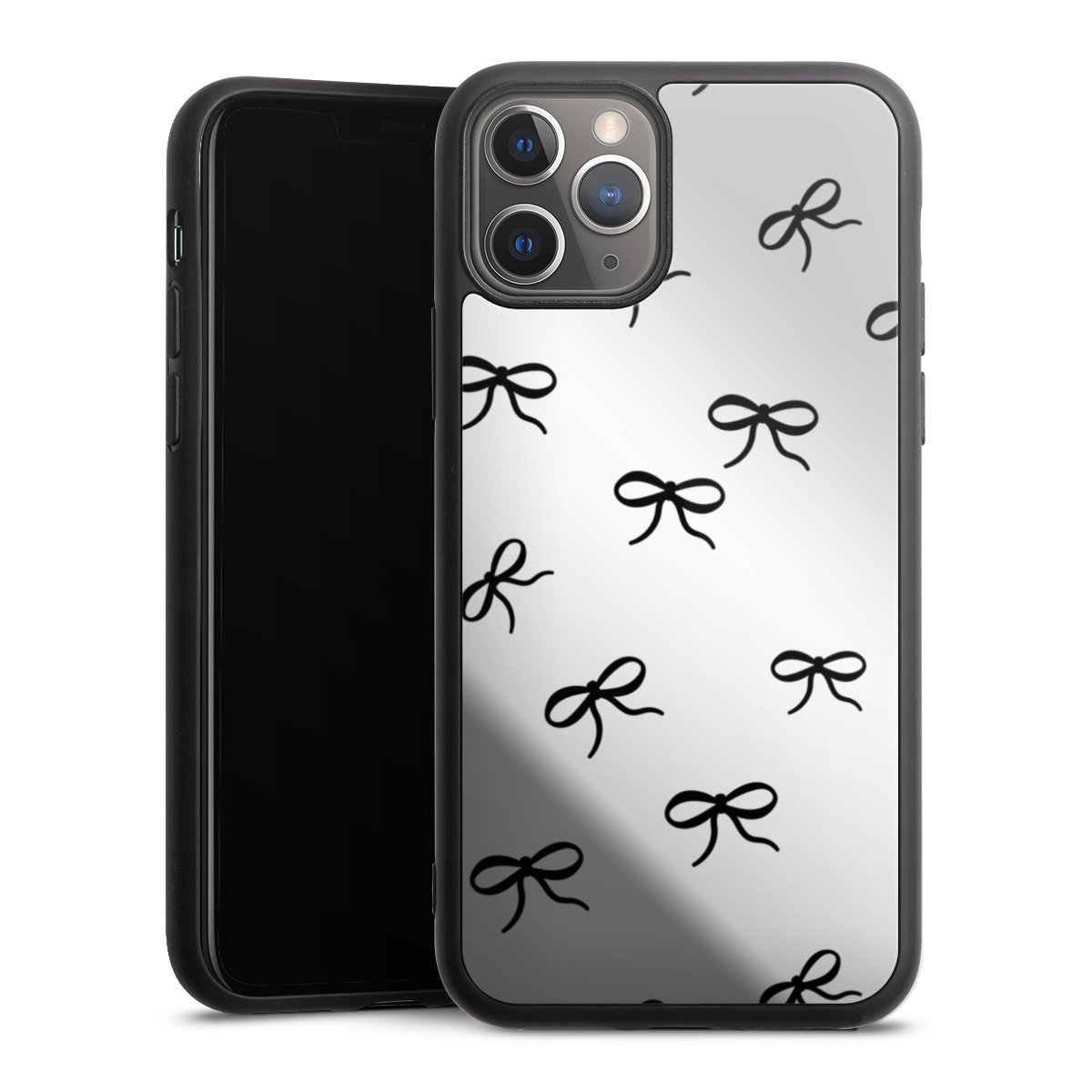 Bows Black Pattern Transparent