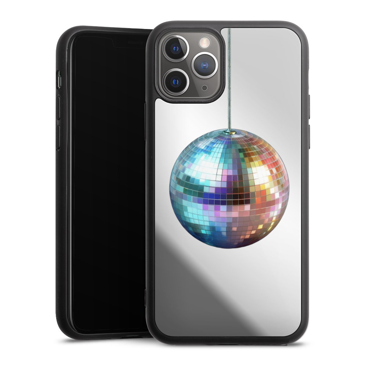 Disco Balls Party Blue Gold Transparent with AI